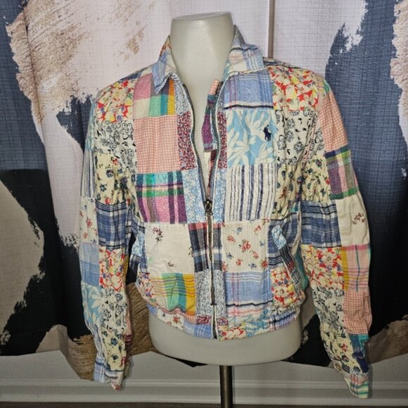 Patchwork Multicolor Ralph Lauren Polo Jacket - Picture 1 of 7